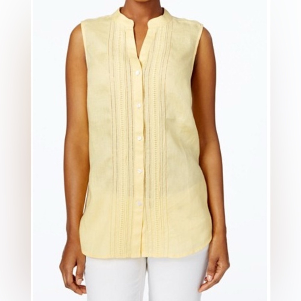 GAP Yellow Sleeveless Blouse - Size M